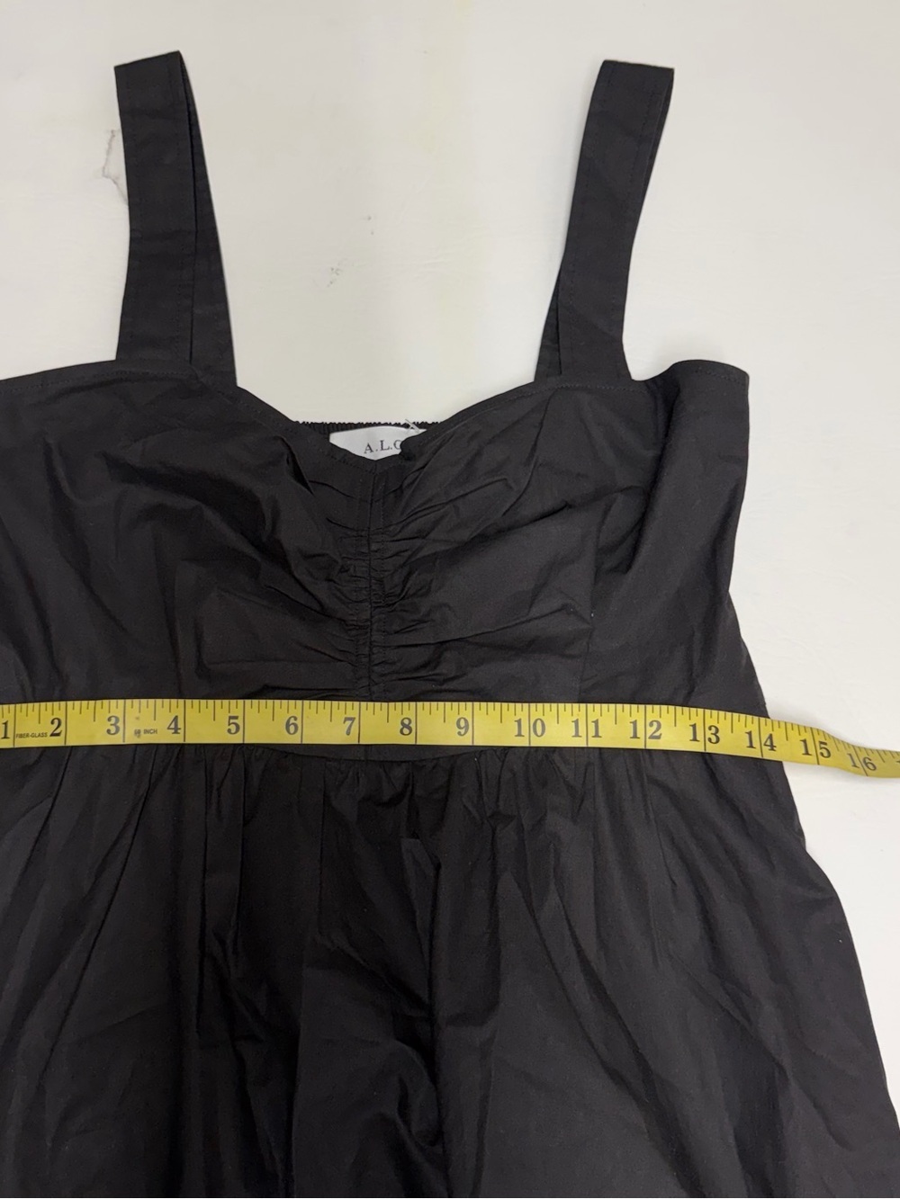 A.L.C. Black Ruched Bust Maxi Dress with Tiered Hem size 6 nwot - Picture 7 of 13